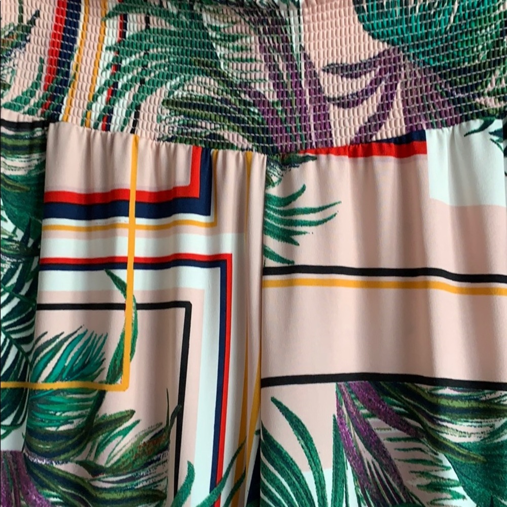 Zac & Rachel Palm Tree Pants Medium Wide Leg - Picture 2 of 4